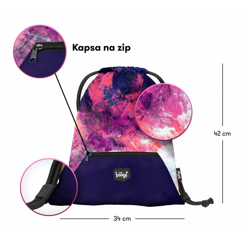 BAAGL SET 3 Abstract: batoh, peračník, sáček BAAGL SET 3 Abstract: batoh, peračník, sáček