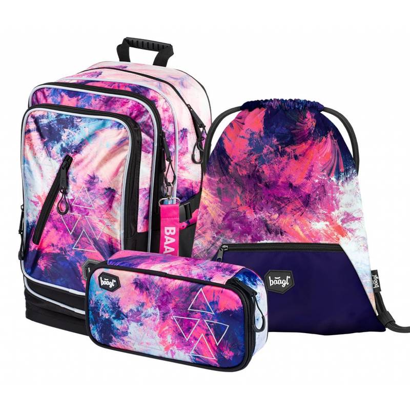 BAAGL SET 3 Abstract: batoh, peračník, sáček BAAGL SET 3 Abstract: batoh, peračník, sáček