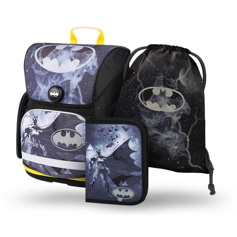 BAAGL SET 3 Ergo Batman Storm: atkovka, penál, sáček BAAGL SET 3 Ergo Batman Storm: atkovka, penál, sáček