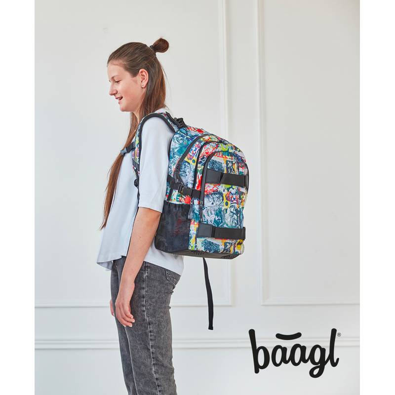 BAAGL SET 3 Skate Batman Komiks: batoh, penál, sáček BAAGL SET 3 Skate Batman Komiks: batoh, penál, sáček