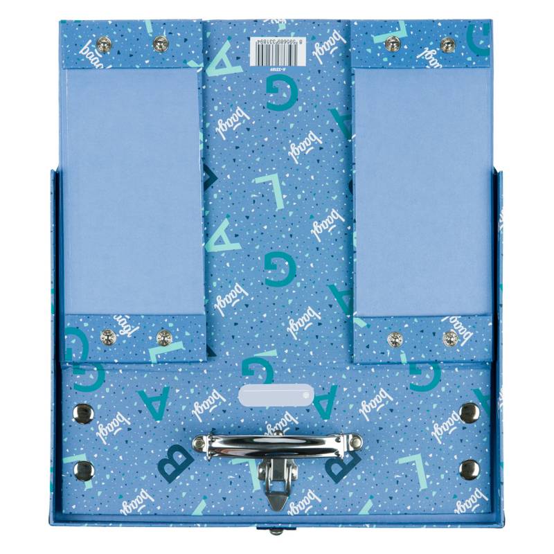 BAAGL Skládací školní kufřík Logo - modrý s kováním BAAGL Skládací školní kufřík Logo - modrý s kováním