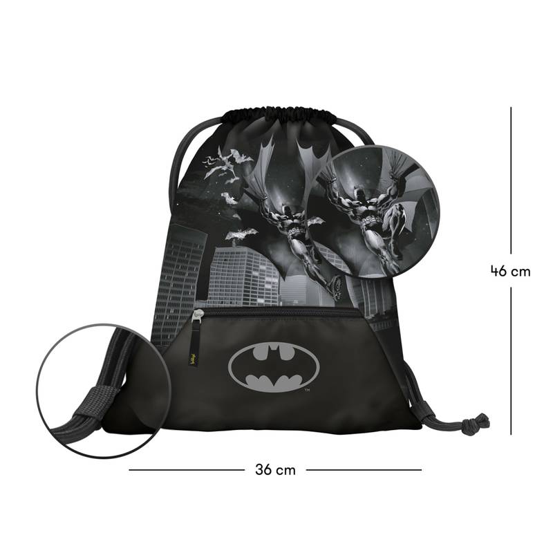 BAAGL SADA 3 Shelly Batman Dark City: aktovka, penál, sáček BAAGL SADA 3 Shelly Batman Dark City: aktovka, penál, sáček