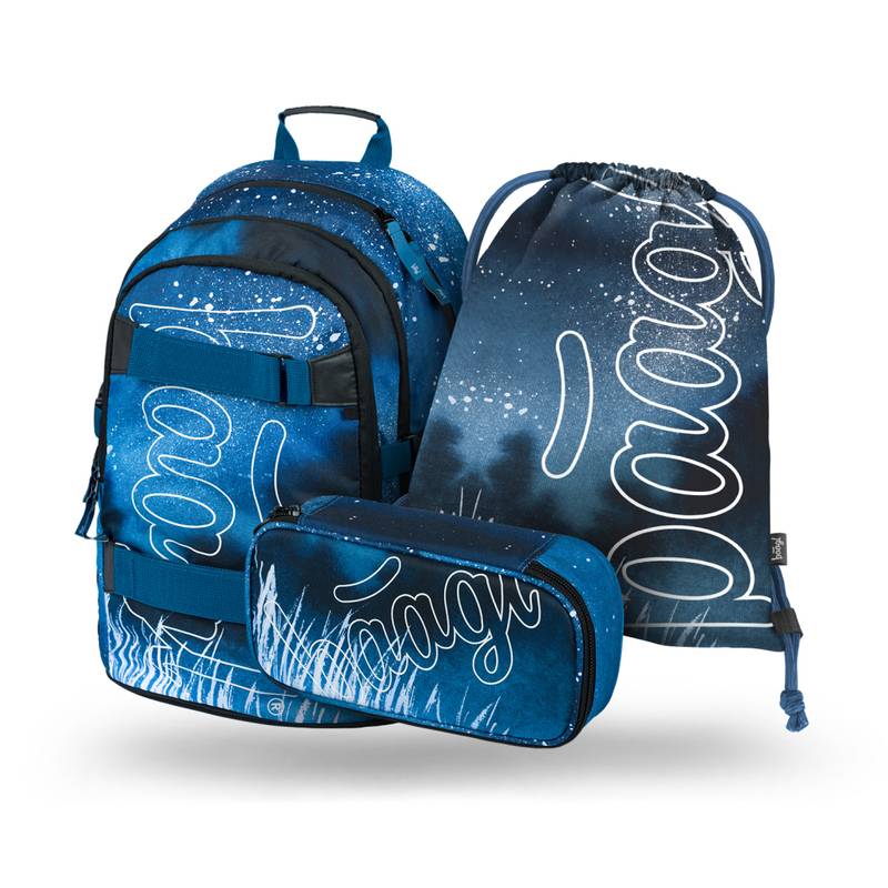 BAAGL SADA 3 Skate Steel: batoh, penál, sáček BAAGL SADA 3 Skate Steel: batoh, penál, sáček