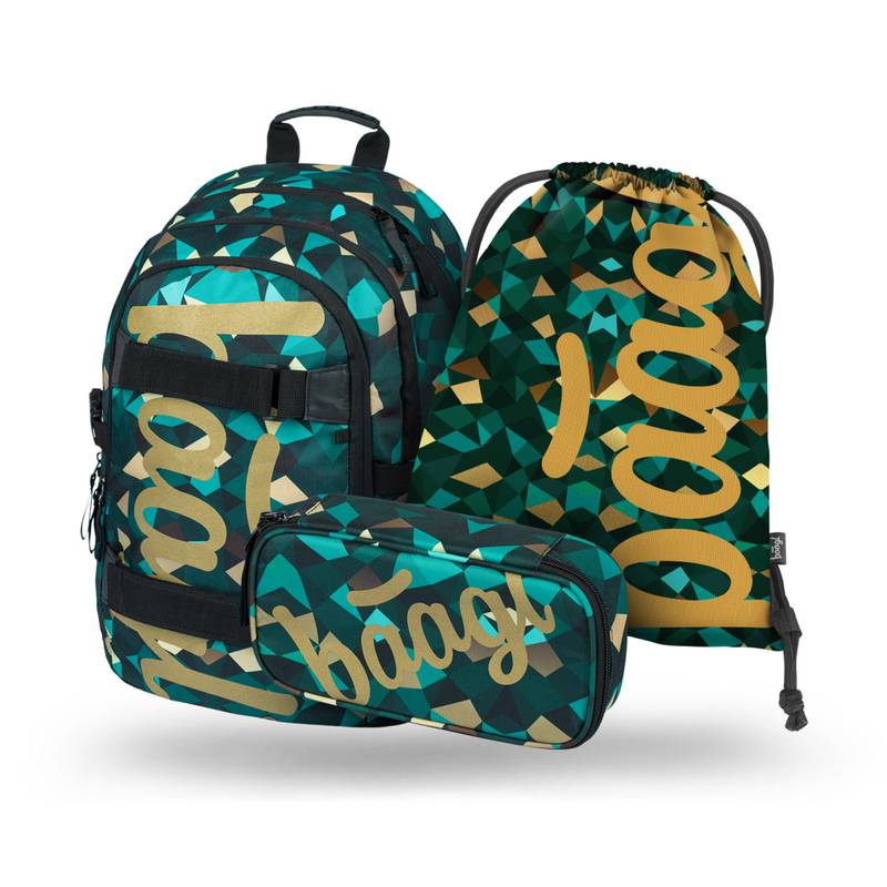 BAAGL SADA 3 Skate Polygon: batoh, penál, sáček BAAGL SADA 3 Skate Polygon: batoh, penál, sáček