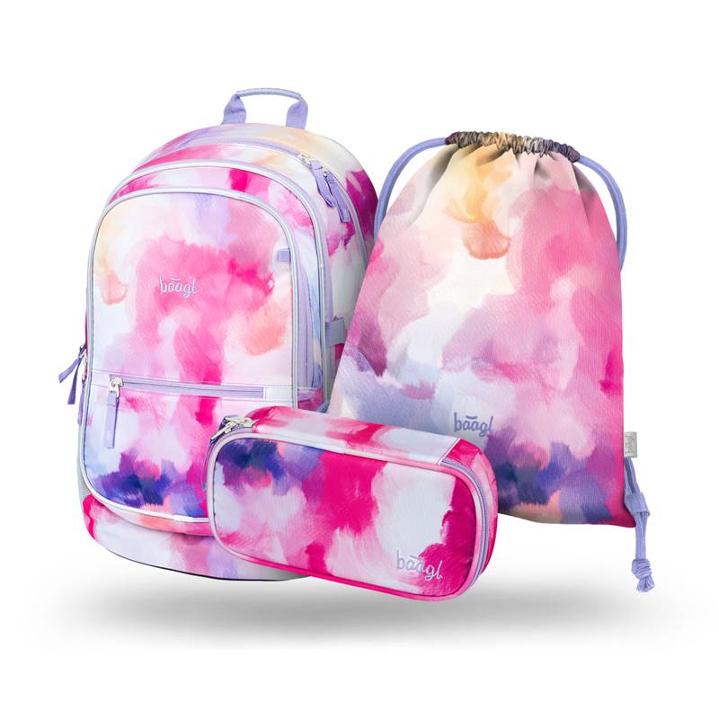 BAAGL SADA 3 Core Painting: batoh, penál, sáček BAAGL SADA 3 Core Painting: batoh, penál, sáček