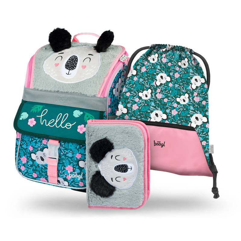 BAAGL SADA 3 Zippy Baby Koala: aktovka, penál, sáček BAAGL SADA 3 Zippy Baby Koala: aktovka, penál, sáček