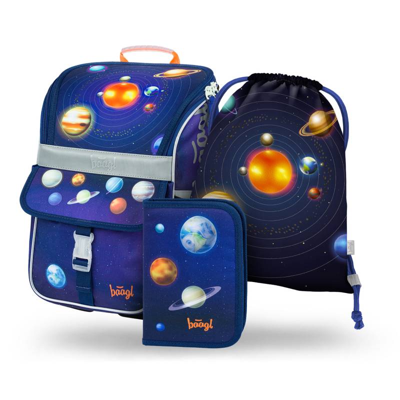 BAAGL SADA 3 Zippy Planety: aktovka, penál, sáček BAAGL SADA 3 Zippy Planety: aktovka, penál, sáček