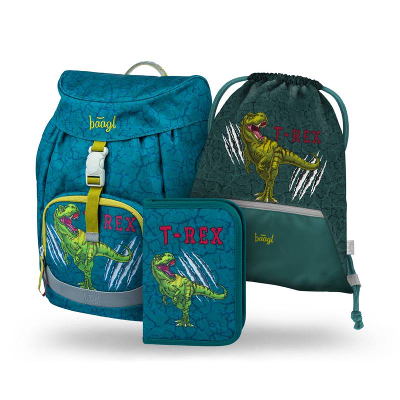 BAAGL SADA 3 Airy T-REX: atkovka, penál, sáček BAAGL SADA 3 Airy T-REX: atkovka, penál, sáček