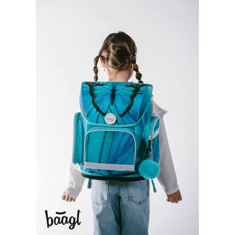 BAAGL SET 5 Ergo Butterfly: aktovka, peračník, sáček, desky, box BAAGL SET 5 Ergo Butterfly: aktovka, peračník, sáček, desky, box