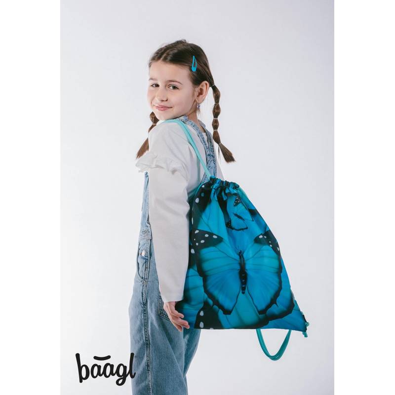 BAAGL SET 5 Ergo Butterfly: aktovka, peračník, sáček, desky, box BAAGL SET 5 Ergo Butterfly: aktovka, peračník, sáček, desky, box