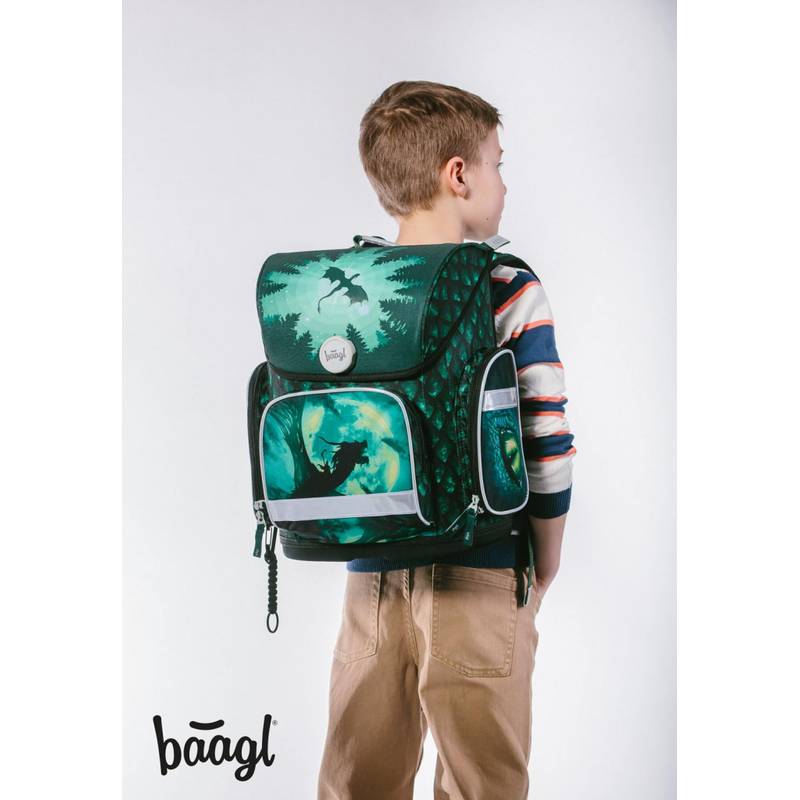 BAAGL SET 5 Ergo Drak: aktovka, peračník, sáček, desky, box BAAGL SET 5 Ergo Drak: aktovka, peračník, sáček, desky, box