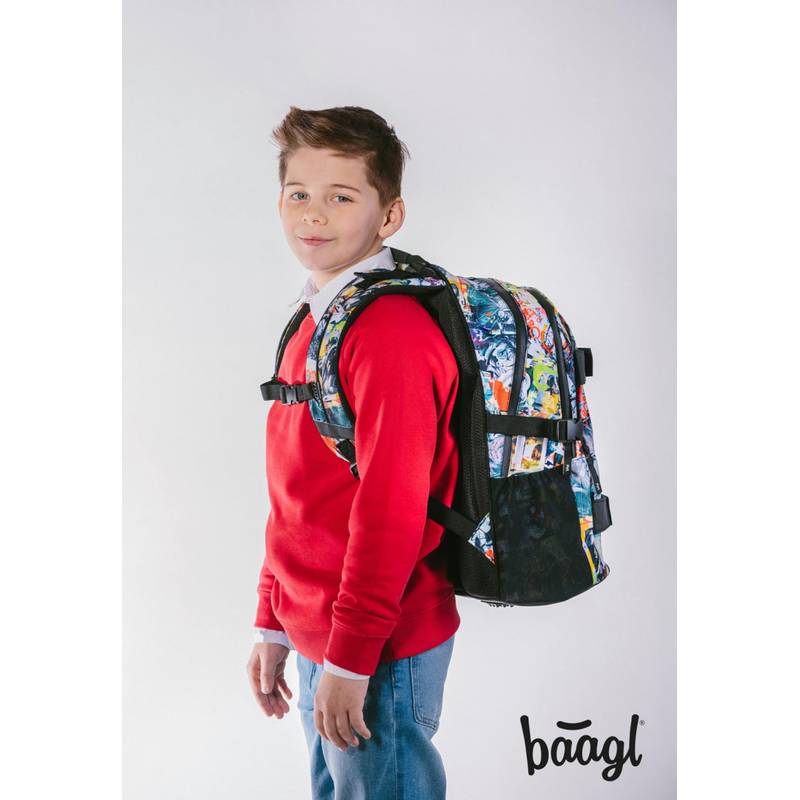 BAAGL SET 5 Skate Batman Comics: batoh, peračník, sáček, desky, peněženka BAAGL SET 5 Skate Batman Comics: batoh, peračník, sáček, desky, peněženka