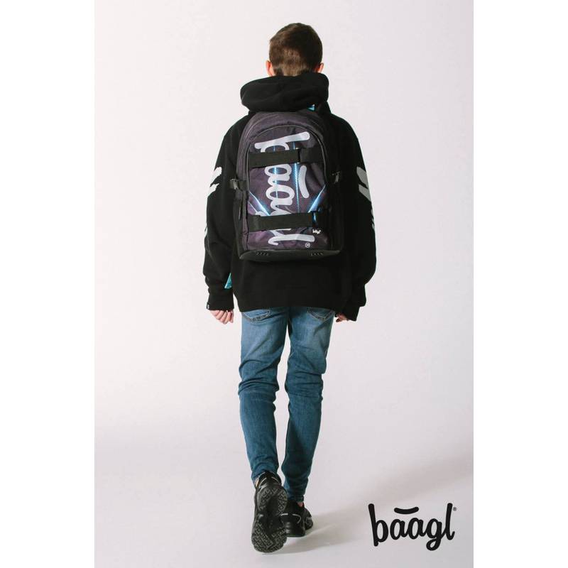 BAAGL SET 5 Skate Bluelight: batoh, peračník, sáček, láhev, peněženka BAAGL SET 5 Skate Bluelight: batoh, peračník, sáček, láhev, peněženka