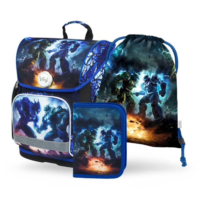 BAAGL SADA 3 Ergo Battle: aktovka, penál, sáček BAAGL SADA 3 Ergo Battle: aktovka, penál, sáček