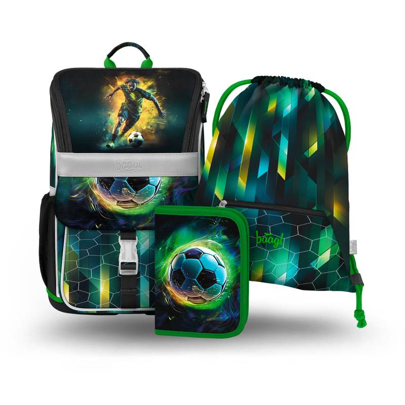 BAAGL SADA 3 Zippy Fotbal Hráč: aktovka, penál, kapsa BAAGL SADA 3 Zippy Fotbal Hráč: aktovka, penál, kapsa