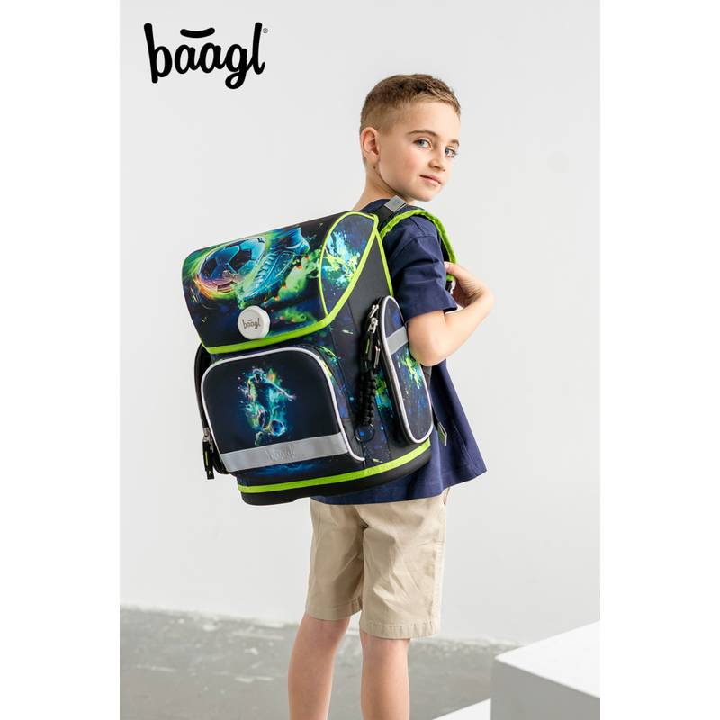 BAAGL SADA 3 Ergo Fotbal Hráč: aktovka, penál, sáček BAAGL SADA 3 Ergo Fotbal Hráč: aktovka, penál, sáček