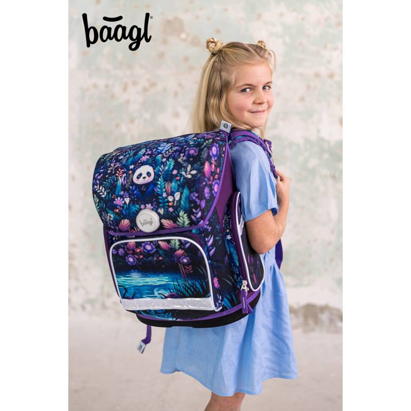BAAGL SADA 3 Ergo Jungle Panda: aktovka, penál, sáček BAAGL SADA 3 Ergo Jungle Panda: aktovka, penál, sáček