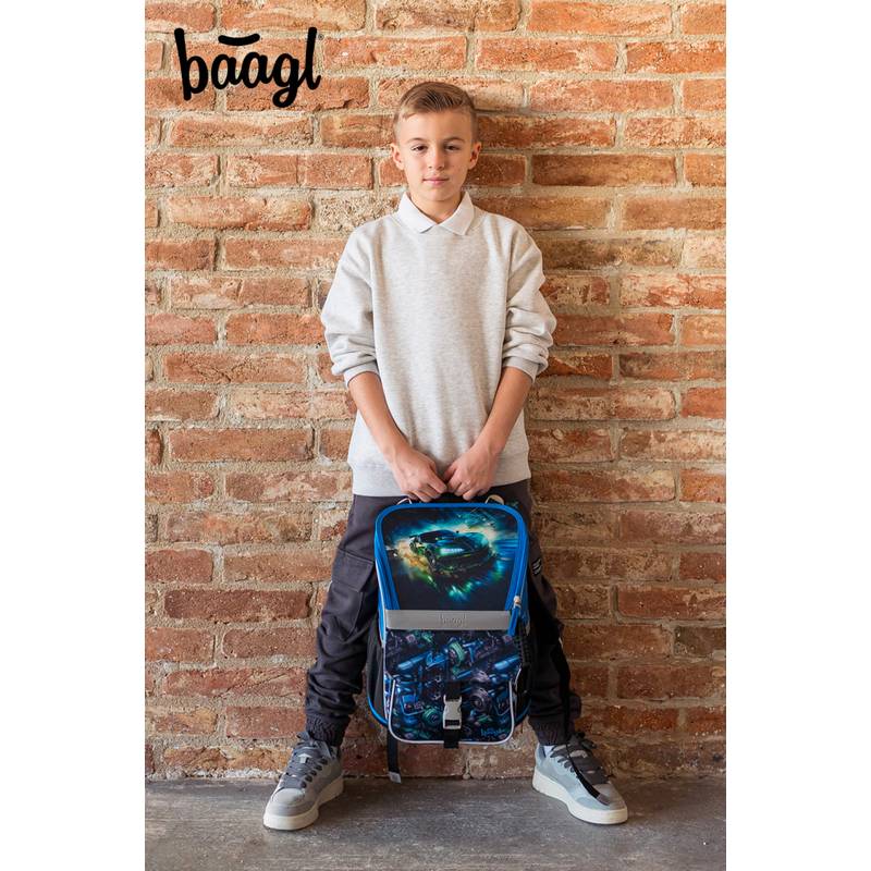 BAAGL SADA 3 Zippy Závodní auto: aktovka, penál, sáček BAAGL SADA 3 Zippy Závodní auto: aktovka, penál, sáček