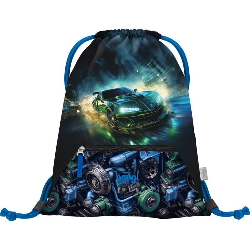 BAAGL SADA 3 Zippy Závodní auto: aktovka, penál, sáček BAAGL SADA 3 Zippy Závodní auto: aktovka, penál, sáček