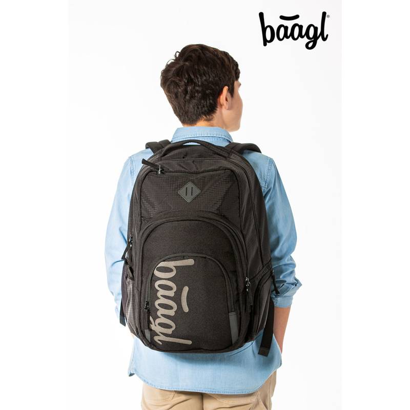 BAAGL SADA 3 Coolmate Black: batoh, penál, sáček BAAGL SADA 3 Coolmate Black: batoh, penál, sáček