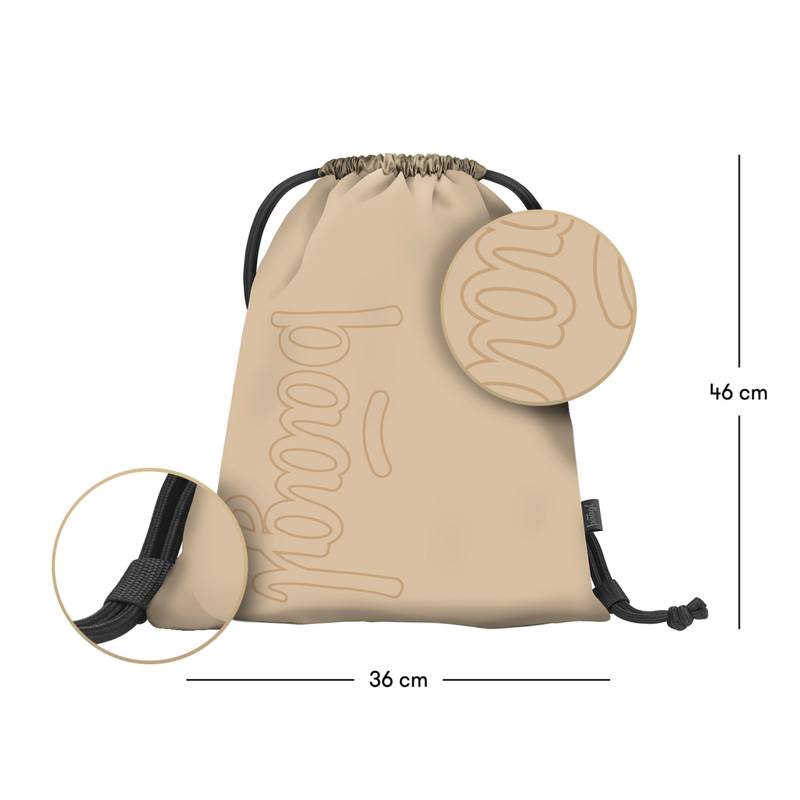 BAAGL SADA 3 Coolmate Beige: batoh, penál, sáček BAAGL SADA 3 Coolmate Beige: batoh, penál, sáček