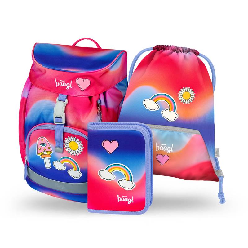 BAAGL SADA 3 Airy Hippie: batoh, penál, sáček BAAGL SADA 3 Airy Hippie: batoh, penál, sáček