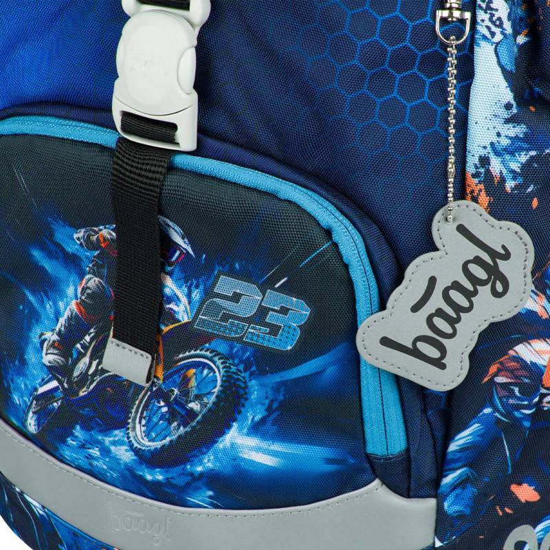 BAAGL SADA 3 Airy Motor Bike: batoh, penál, sáček BAAGL SADA 3 Airy Motor Bike: batoh, penál, sáček