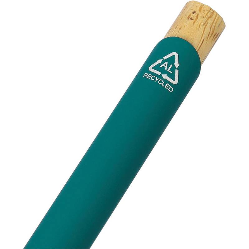 Guľôčkové pero z recyklovaného hliníka Calandra, čierna Guľôčkové pero z recyklovaného hliníka Calandra, čierna