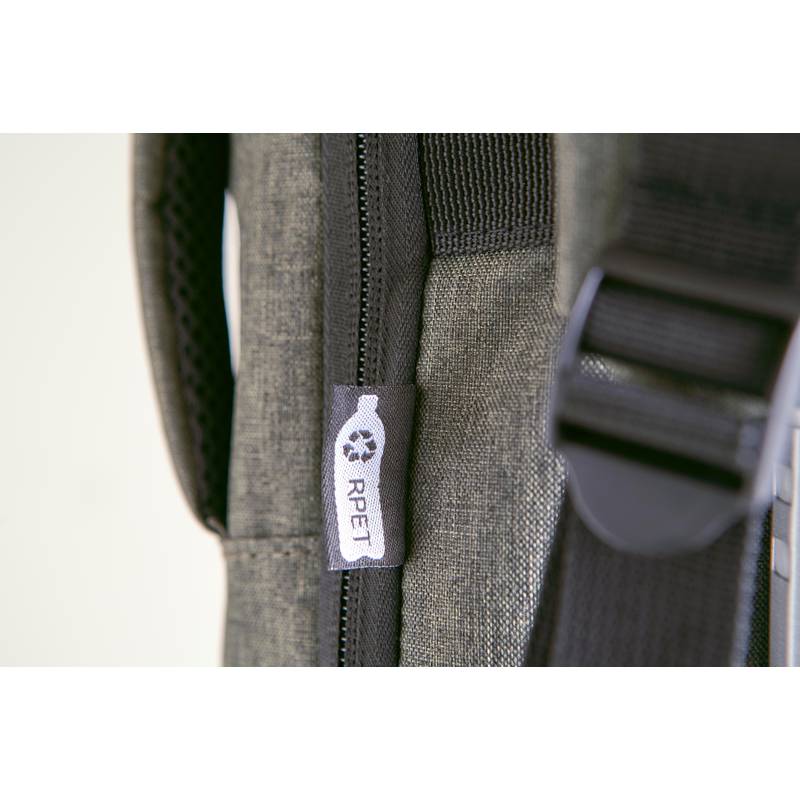 rPET (300D) polyesterový batoh na notebook Eulalia, čierna rPET (300D) polyesterový batoh na notebook Eulalia, čierna