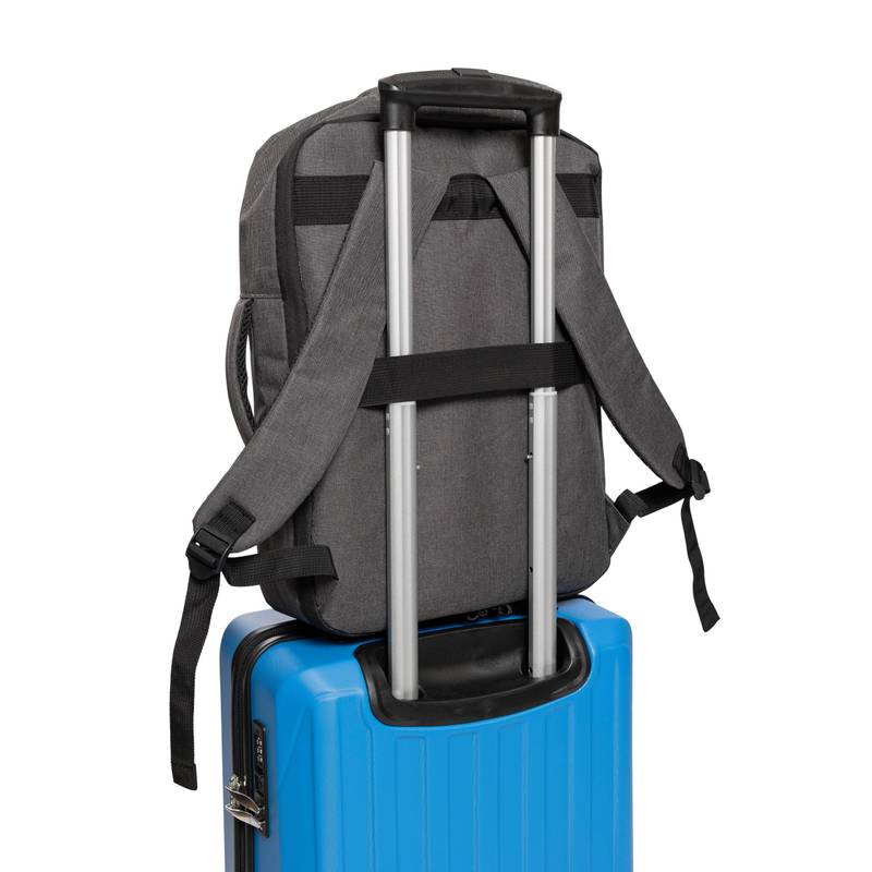 rPET (300D) polyesterový batoh na notebook Eulalia, čierna rPET (300D) polyesterový batoh na notebook Eulalia, čierna