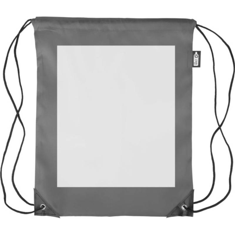 rPET polyesterový (210D) batoh Calix so sťahovacou šnúrkou, čierna rPET polyesterový (210D) batoh Calix so sťahovacou šnúrkou, čierna