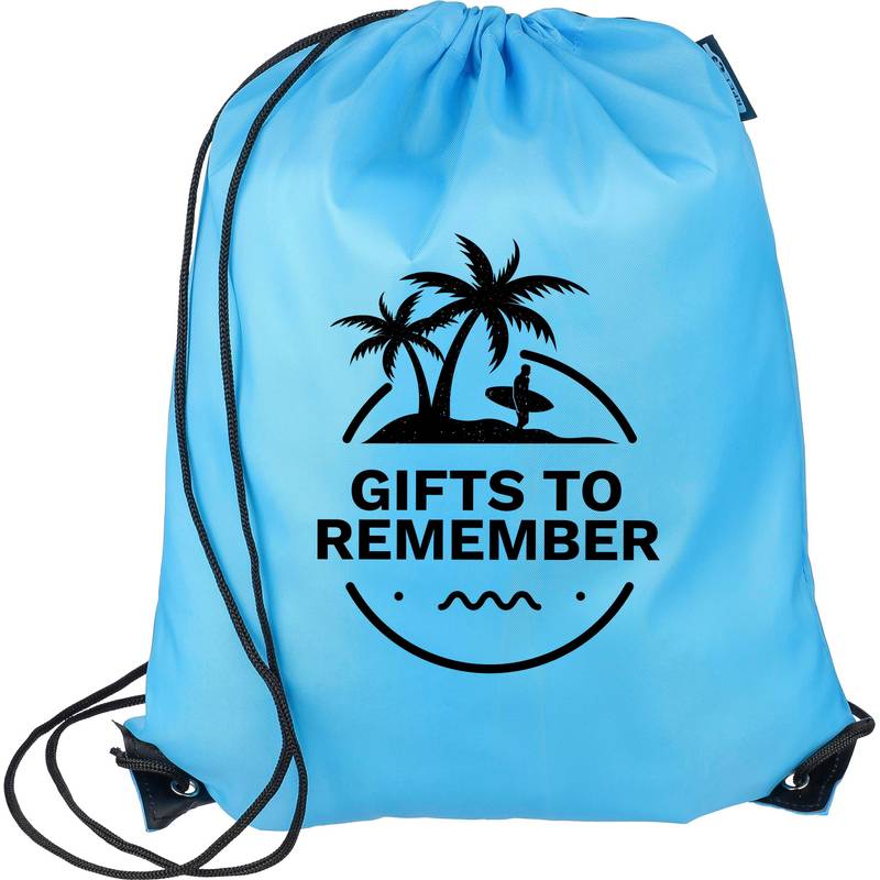 rPET polyesterový (210D) batoh Calix so sťahovacou šnúrkou, čierna rPET polyesterový (210D) batoh Calix so sťahovacou šnúrkou, čierna