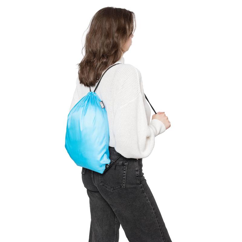 rPET polyesterový (210D) batoh Calix so sťahovacou šnúrkou, čierna rPET polyesterový (210D) batoh Calix so sťahovacou šnúrkou, čierna