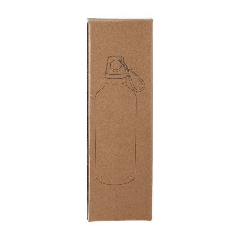 Recyklovaná nerezová dvoustěnná láhev (500 ml) Lysandra, černá Recyklovaná nerezová dvoustěnná láhev (500 ml) Lysandra, černá