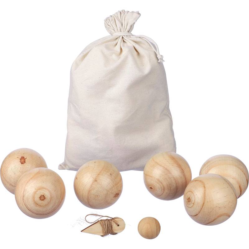 Dřevěný míčový herní set Quillian, hnědá Dřevěný míčový herní set Quillian, hnědá