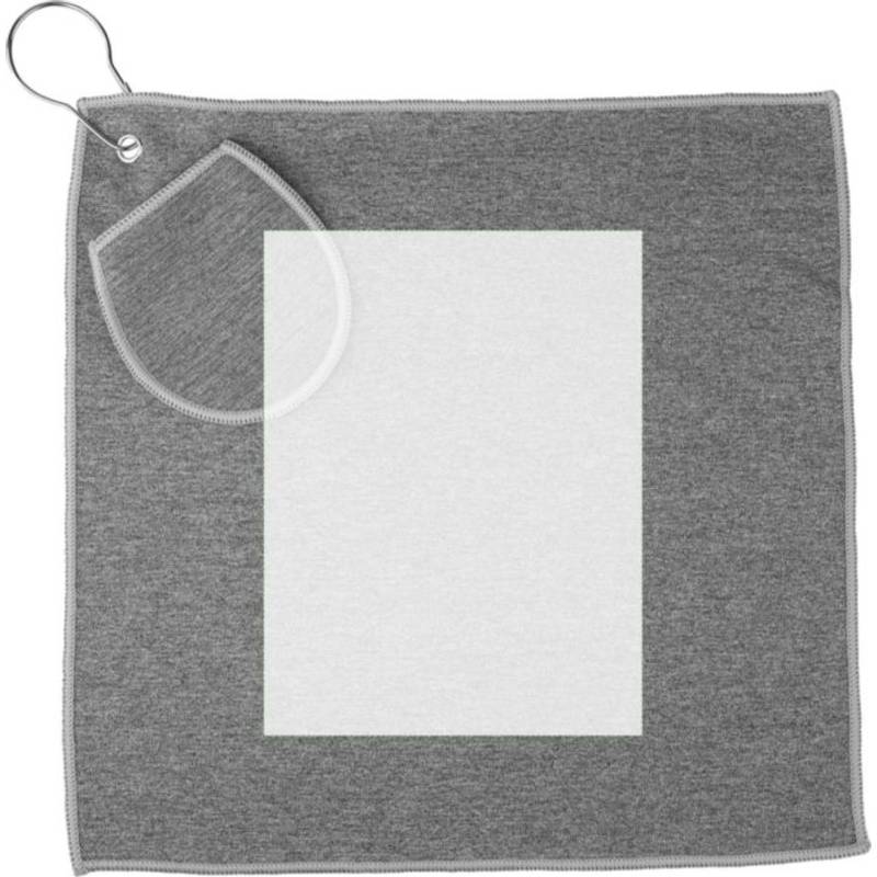 rPET golfový uterák Idris, čierna rPET golfový uterák Idris, čierna