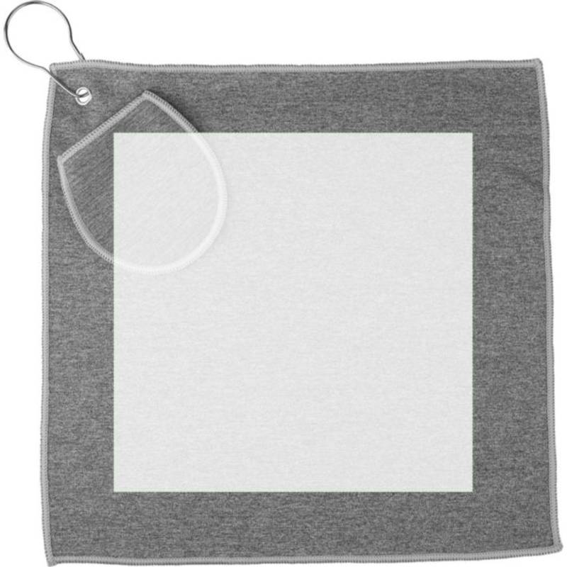 rPET golfový uterák Idris, čierna rPET golfový uterák Idris, čierna