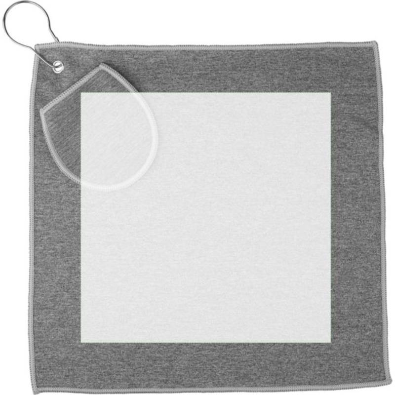 rPET golfový uterák Idris, čierna rPET golfový uterák Idris, čierna