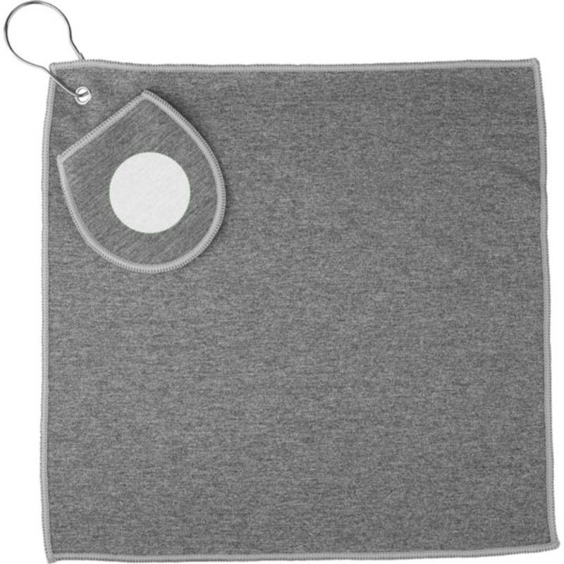 rPET golfový uterák Idris, čierna rPET golfový uterák Idris, čierna