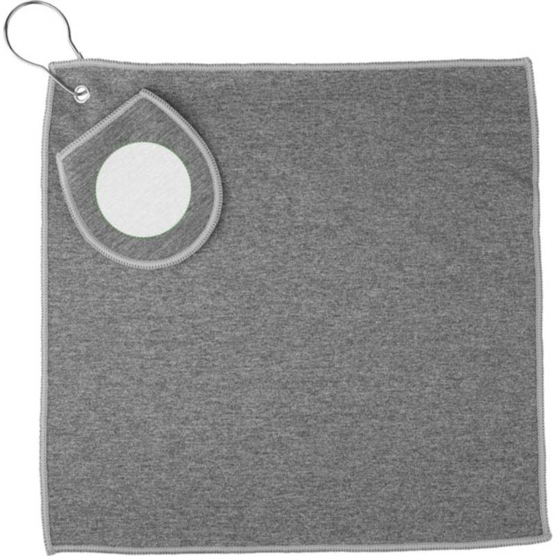 rPET golfový uterák Idris, čierna rPET golfový uterák Idris, čierna