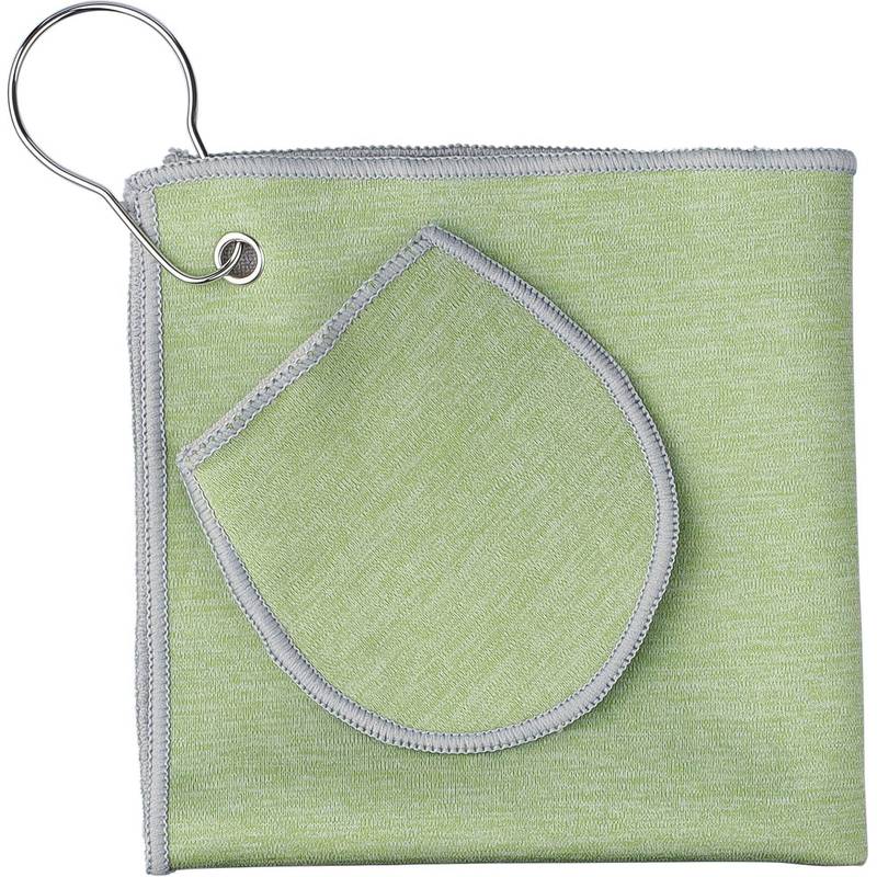 rPET golfový uterák Idris, čierna rPET golfový uterák Idris, čierna