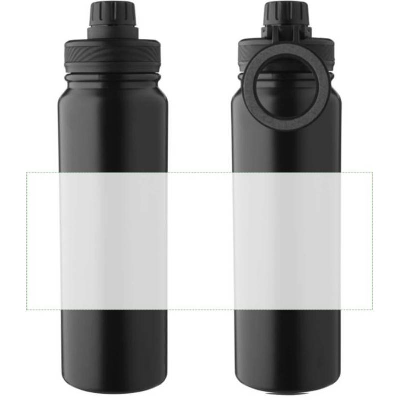 Dvojstenná fľaša z nehrdzavejúcej ocele (800 ml) Zinnia, čierna Dvojstenná fľaša z nehrdzavejúcej ocele (800 ml) Zinnia, čierna