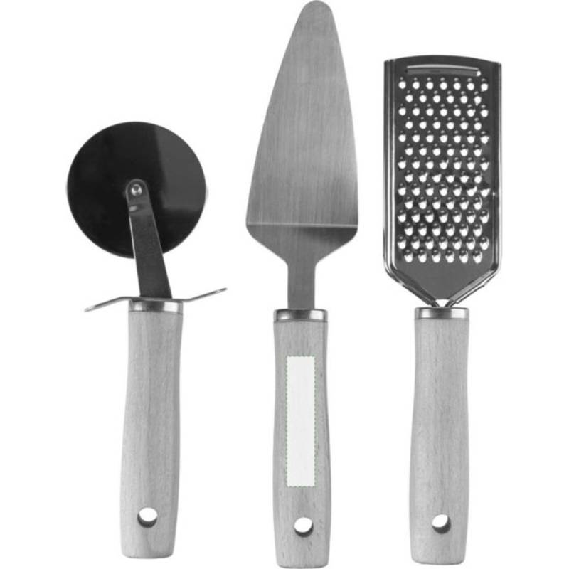 Sada kovového a dřevěného kuchyňského nářadí Sylvan, hnědá Sada kovového a dřevěného kuchyňského nářadí Sylvan, hnědá