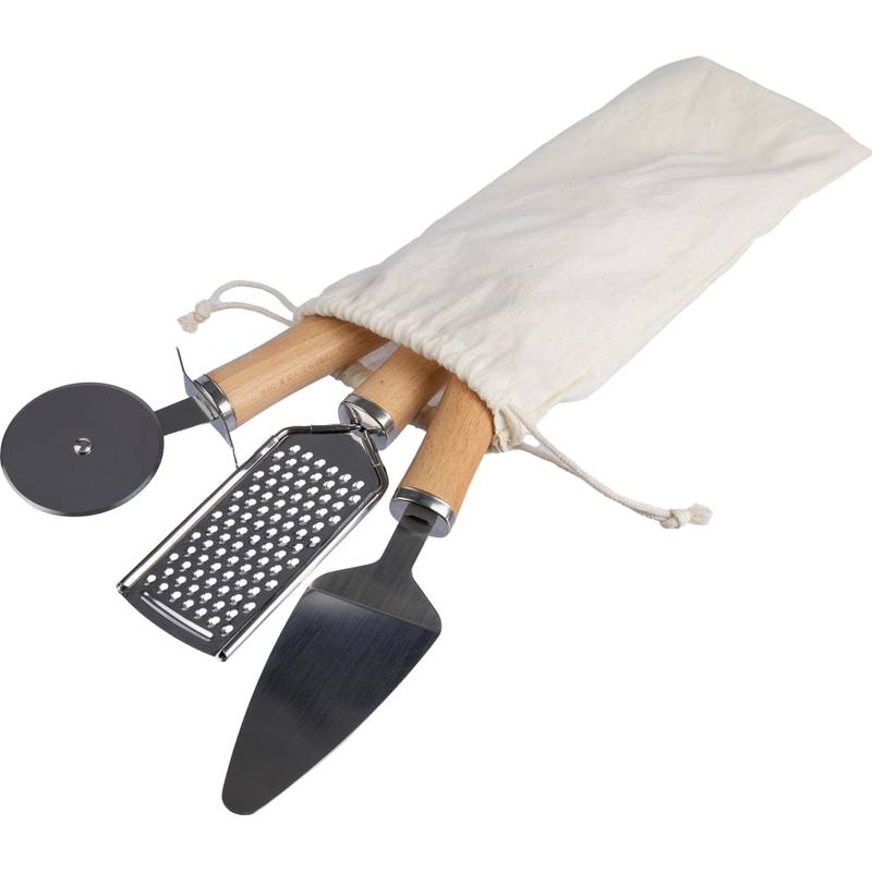 Sada kovového a dřevěného kuchyňského nářadí Sylvan, hnědá Sada kovového a dřevěného kuchyňského nářadí Sylvan, hnědá