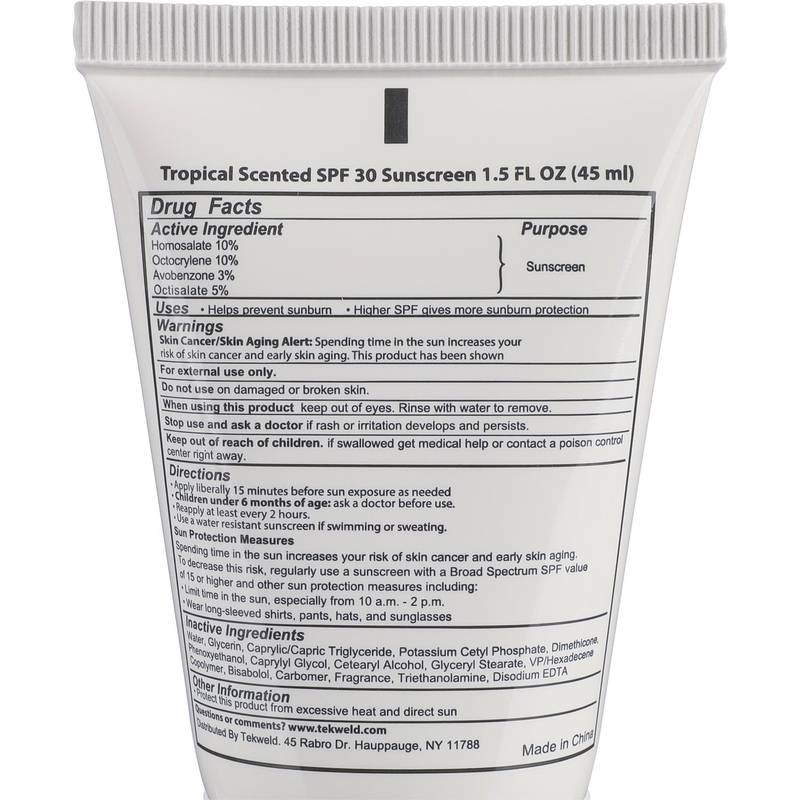 PE opaľovací krém Maelis, biela PE opaľovací krém Maelis, biela