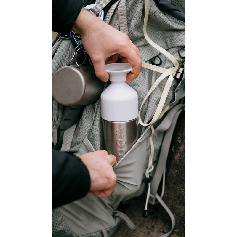 Fľaša Dopper Silver Insulated (350 ml), sivá Silver - biela Fľaša Dopper Silver Insulated (350 ml), sivá Silver - biela