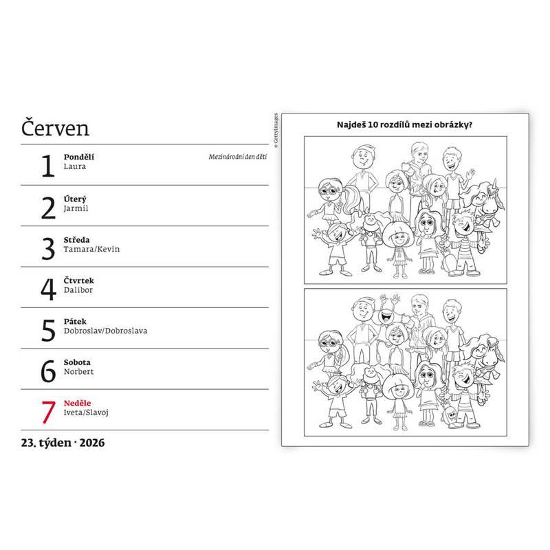Antistresový pracovní kalendář, 2026 Antistresový pracovní kalendář, 2026