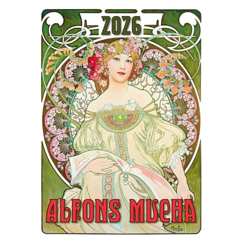 Kalendár Alfons Mucha, 2026 Kalendár Alfons Mucha, 2026