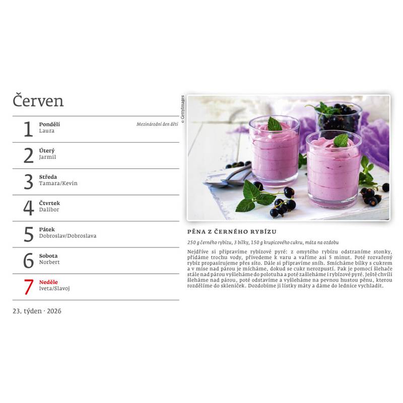 Kalendář Rok plný sladkostí, 2026 Kalendář Rok plný sladkostí, 2026