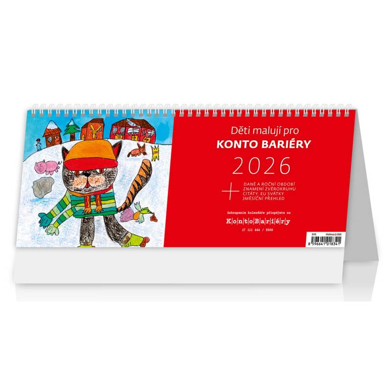 Kalendář Děti malují pro Konto Bariéry, 2026 Kalendář Děti malují pro Konto Bariéry, 2026